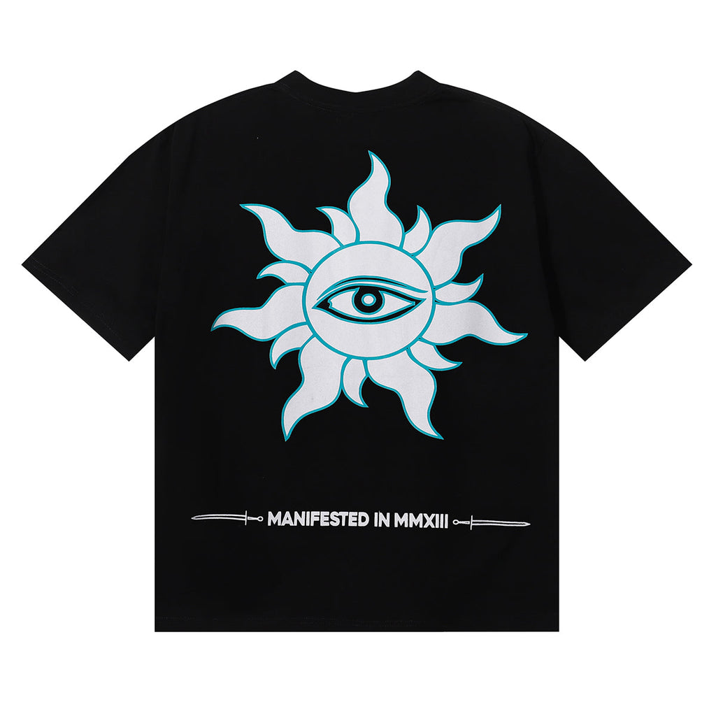 Godspeed T-shirts Drowning Free Muse Printed Cotton Crew Neck Short Sleeve Men and Women